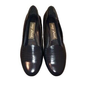 Easy Street Women’s Slip On Dress Shoes Size 8 Wide Navy Blue